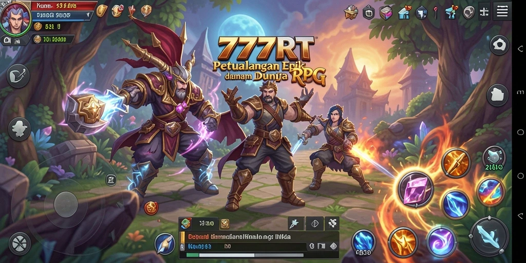 Tampilan gameplay RPG yang menakjubkan dalam 777RT.