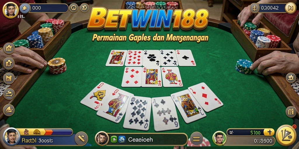 Tampilan gameplay Gaple yang menarik dan interaktif.