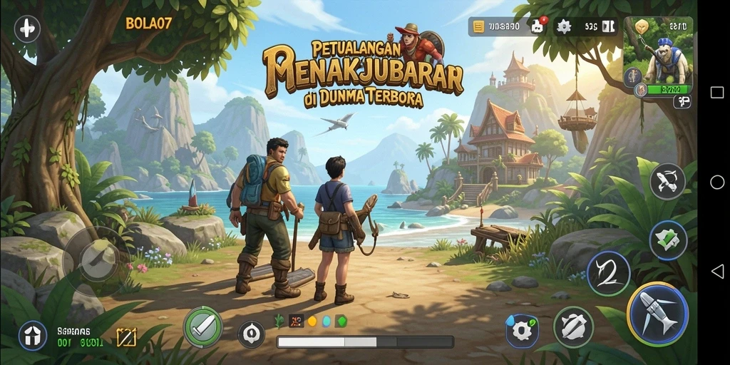 Tampilan gameplay BOLA07 yang menakjubkan dalam dunia terbuka.