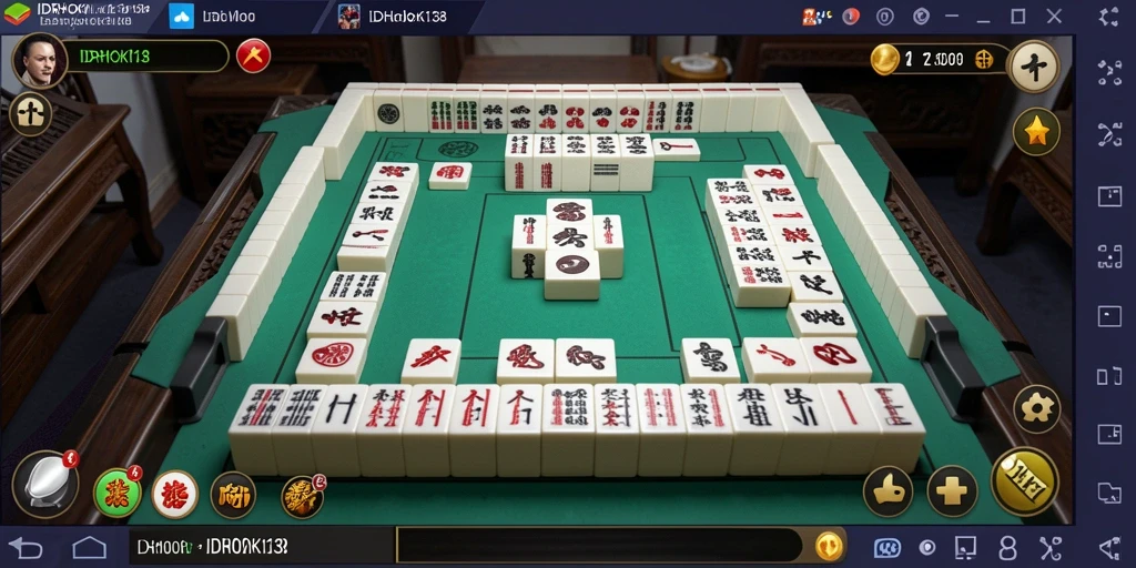 Tampilan screenshot gameplay <strong>IDRHOKI138</strong> yang menunjukkan aksi mencocokkan ubin Mahjong.
