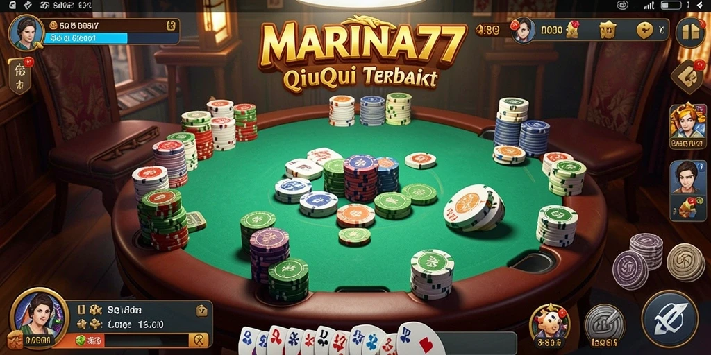 Screenshot gameplay MARINA77 yang menampilkan serunya bermain QiuQiu.