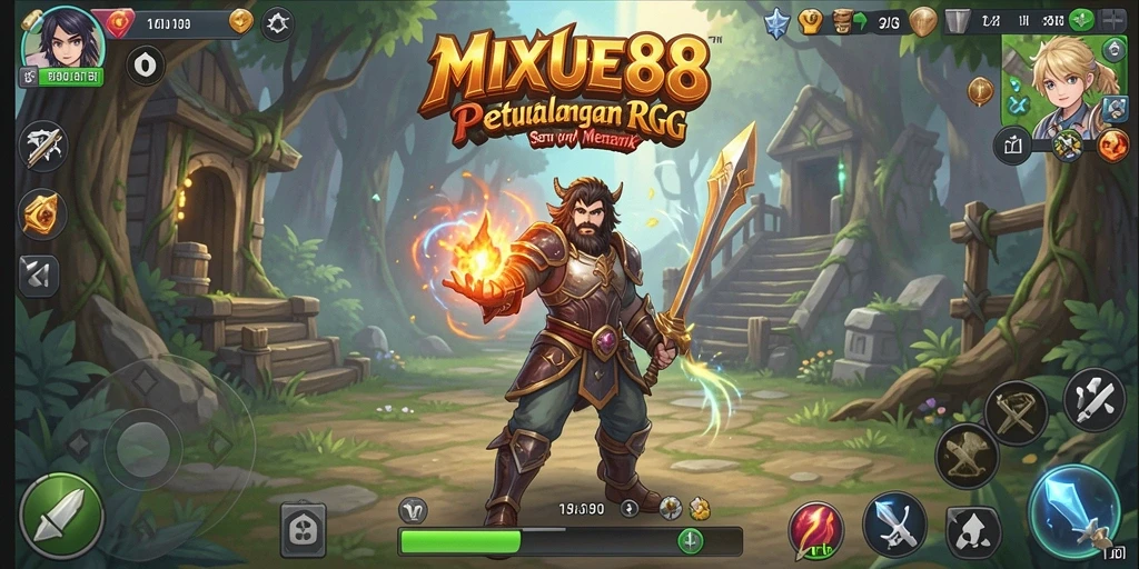 Screenshot dari gameplay RPG yang menampilkan petualangan epik.