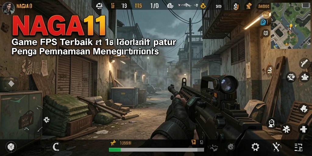 Screenshot gameplay NAGA11 menampilkan aksi tembak-menembak yang mendebarkan.
