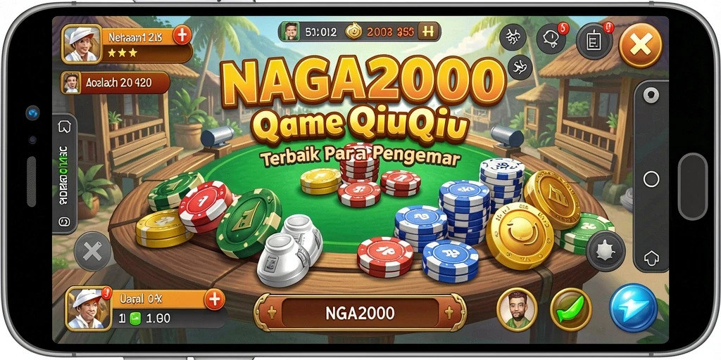 Screenshot gameplay NAGA2000 menunjukkan aksi intens QiuQiu.