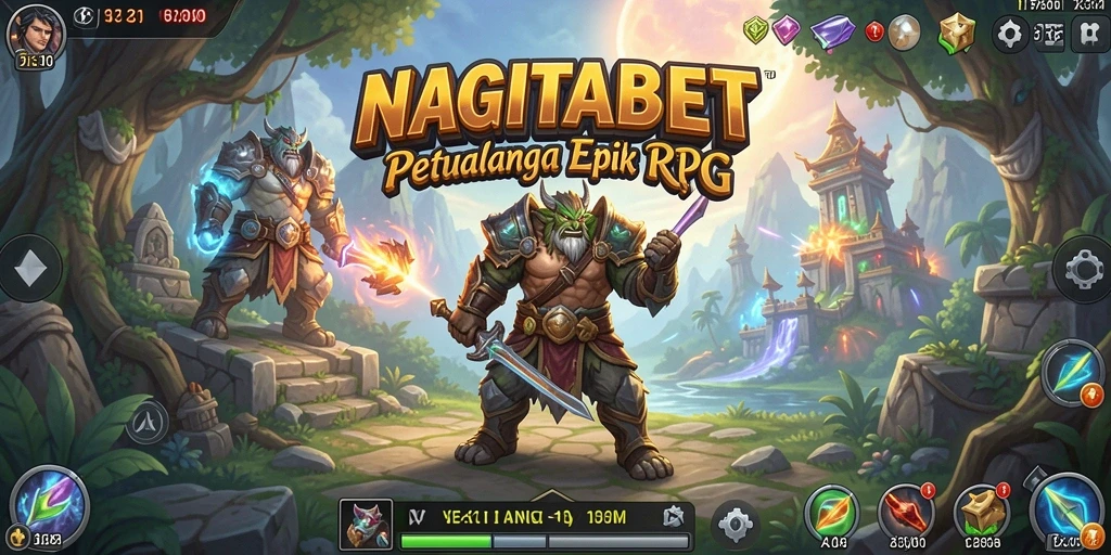 Tampilan gameplay RPG yang mendebarkan dan penuh aksi.