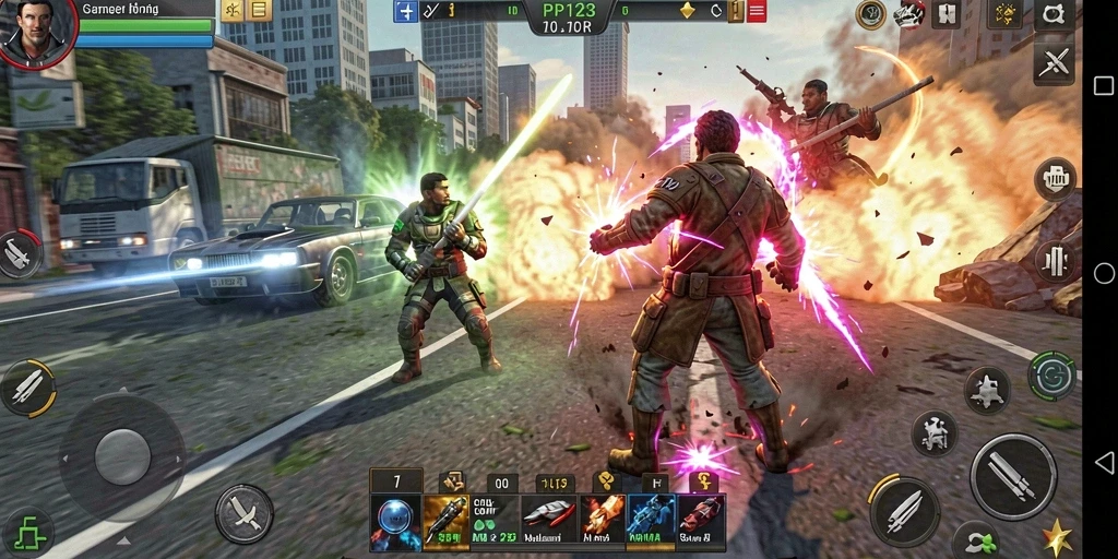 Screenshot gameplay PP123 menampilkan strategi membangun kerajaan.