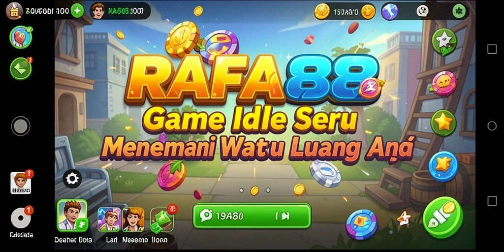 Tampilan gameplay RAFA88 yang menampilkan karakter bekerja secara otomatis.