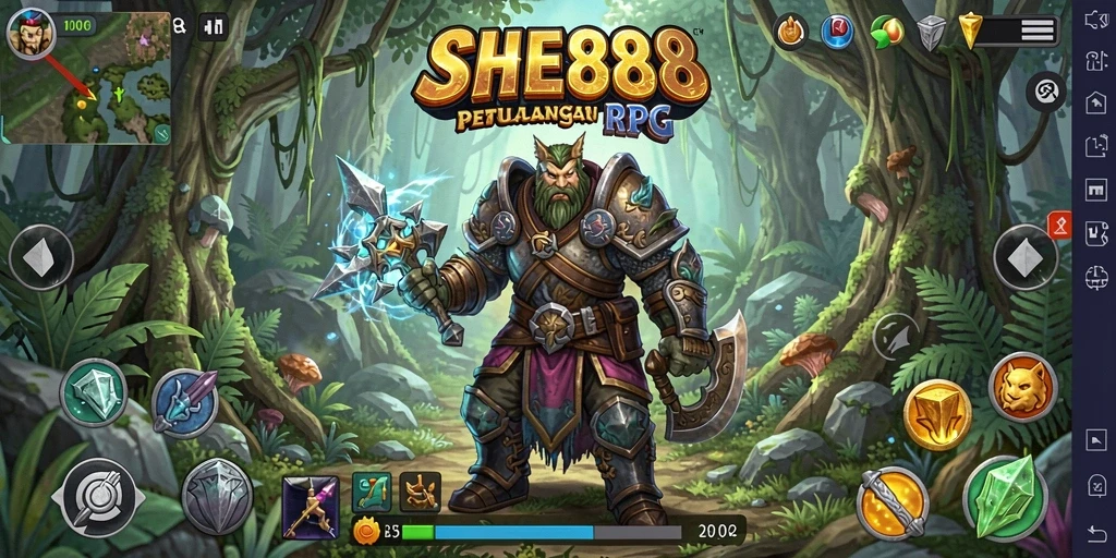 Tampilan gameplay <strong>SHE888</strong> yang menakjubkan dengan pertempuran seru dan karakter yang memukau.
