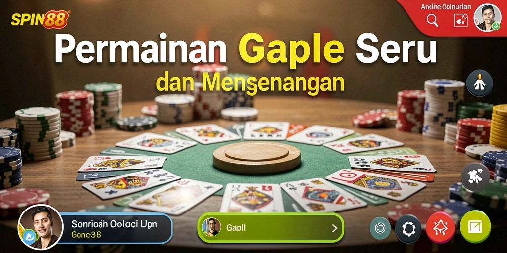 Gameplay SPIN88 yang menampilkan keseruan permainan Gaple.