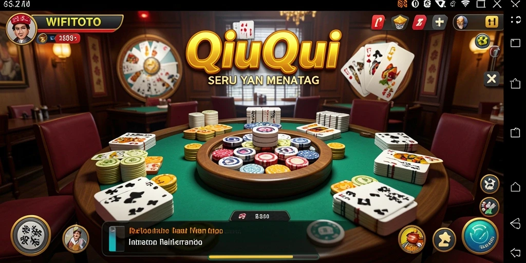 Tampilan utama gameplay WIFITOTO menunjukkan aksi seru QiuQiu.